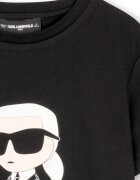 KARL LAGERFELD KIDS Тениска с лого Черен/Бял/Мръснобял