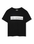 KARL LAGERFELD KIDS Тениска с лого Черен/Мръснобял