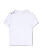 KARL LAGERFELD KIDS Тениска с лого Избеляло черно/Бял