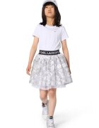 KARL LAGERFELD KIDS Тениска с овално деколте - Бял