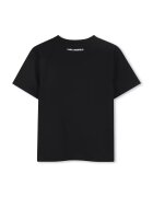 KARL LAGERFELD KIDS Тениска с памук и пайети Червен/Черен/Бял