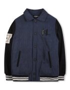 KARL LAGERFELD KIDS Яке бомбър с остра яка - Черен/Тъмносин