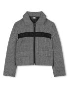 KARL LAGERFELD KIDS Яке с джобове отпред Бял/Черен