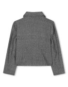 KARL LAGERFELD KIDS Яке с джобове отпред Бял/Черен