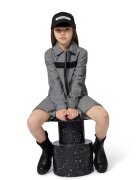 KARL LAGERFELD KIDS Яке с джобове отпред - Бял/Черен
