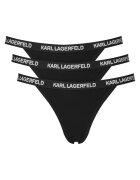 Karl Lagerfeld Комплект бразилски бикини органичен памук черен
