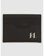 Karl Lagerfeld Кожен калъф за карти - Черен/Сребрист