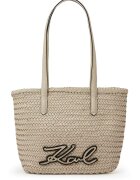 Karl Lagerfeld Кожена чанта Tote със сплетен дизайн