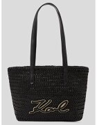 Karl Lagerfeld Кожена чанта Tote със сплетен дизайн