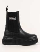 Karl Lagerfeld Кожени боти Chelsea Черен