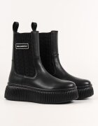 Karl Lagerfeld Кожени боти Chelsea Черен