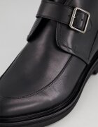 Karl Lagerfeld Кожени боти с лого Черен
