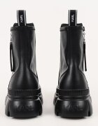 Karl Lagerfeld Кожени боти с масивен ток Черен
