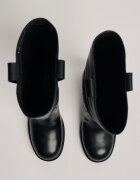 Karl Lagerfeld Кожени ботуши с масивен ток Черен