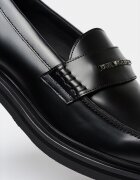 Karl Lagerfeld Кожени мокасини Keaton с лого Черен