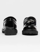 Karl Lagerfeld Кожени мокасини Lowell с пискюли Черен