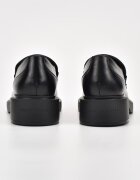 Karl Lagerfeld Кожени мокасини с лого Черен