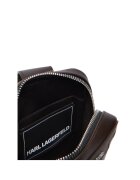 Karl Lagerfeld Мъжка чанта Fudge 2FI - естествена кожа - черна