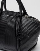 Karl Lagerfeld Ръчна чанта Wellen с рипс Черен