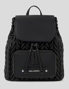 Karl Lagerfeld Раница от еко кожа с лого Черен