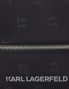 Karl Lagerfeld Раница с монограм и цип Черен