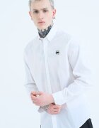 Karl Lagerfeld Риза с памук и лого Бял