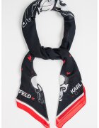 Karl Lagerfeld Шал Ikon Valentine от модал и копприна - Бял/Черен