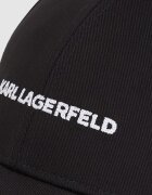 Karl Lagerfeld Шапка с памук с бродирано лого Черен