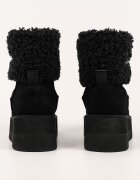 Karl Lagerfeld Скосени велурени боти Черен