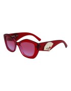 Karl Lagerfeld Слънчеви очила Cat-Eye с градиента - Червен/Златист