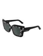 Karl Lagerfeld Слънчеви очила Cat-eye с плътни стъкла - Златист/Черен