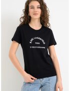 Karl Lagerfeld Слим тениска Glitter Petite с лого