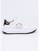 Karl Lagerfeld Спортни обувки с еко кожа и лого - Черен/Мръснобял