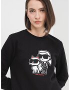 Karl Lagerfeld Суитшърт с овално деколте и лого