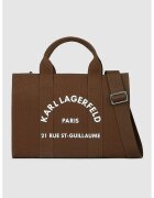 Karl Lagerfeld Текстилна шопинг чанта Rue St-Guillaume - Земен