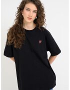 Karl Lagerfeld Уголемена тениска Ikon Valentine с принт на гърба