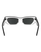 Karl Lagerfeld Унисекс правоъгълни слънчеви очила Черен/Прозрачен