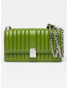 KATE SPADE Капитонирана кожена чанта през рамо Deco - Светлозелен