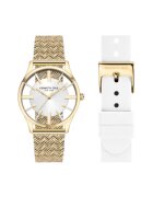 Kenneth Cole Дамски часовник KCWLG2124003 - кварцов механизъм - корпус и верижка от неръждаема стомана в златист цвят - 34.5 мм