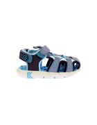 Kickers Сандали с равна подметка и велкро - Прашно синьо/Ледено синьо