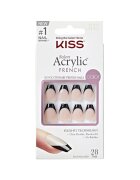 Kiss Изкуствени нокти Salon Acrylic French Color 28 броя Черен/Hюд цвят