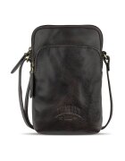 Klondike Дамска чанта за кръст от естествена кожа - KD1255 - 11 x 2 x 19 см - кафява