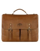 Klondike Мъжка чанта тип месинджър - KD1316 - 39 x 30 x 10 см - коняково кафяво