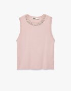 KOTON Блуза с декоративни камъни без ръкави Пастелнорозов