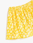 KOTON Къс панталон с еластична талия и принт Жълт