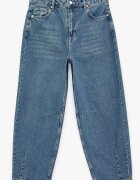KOTON Широки дънки с миди талия Denim Blue