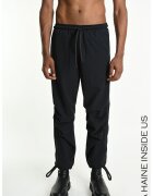 LA HAINE INSIDE US Панталони regular fit с ластик в талията LH1 - Черен