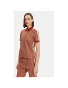 Lacoste Дамска поло тениска DF3364 - Полиестер/Памук - Кафява