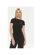 Lacoste Дамска тениска - 303713997 - Органичен памук - Черна