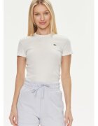 Lacoste Дамска тениска - 303714024 - Органичен памук - Бяла